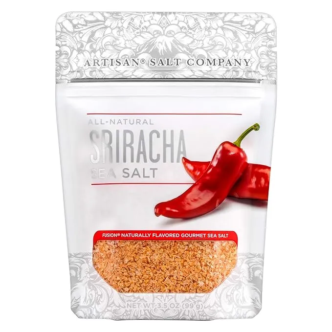 Artisan Salt Company Fusion Naturally Flavored Sriracha Sea Salt, Zip-Top Pouch, 3.5 Ounce