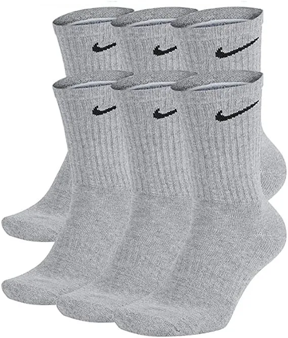 Men's Nike Everyday Plus Cushioned 6 Pack Crew Socks