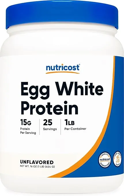 Nutricost Egg White Protein Powder 8oz (Unflavored) - Non-GMO, Gluten Free