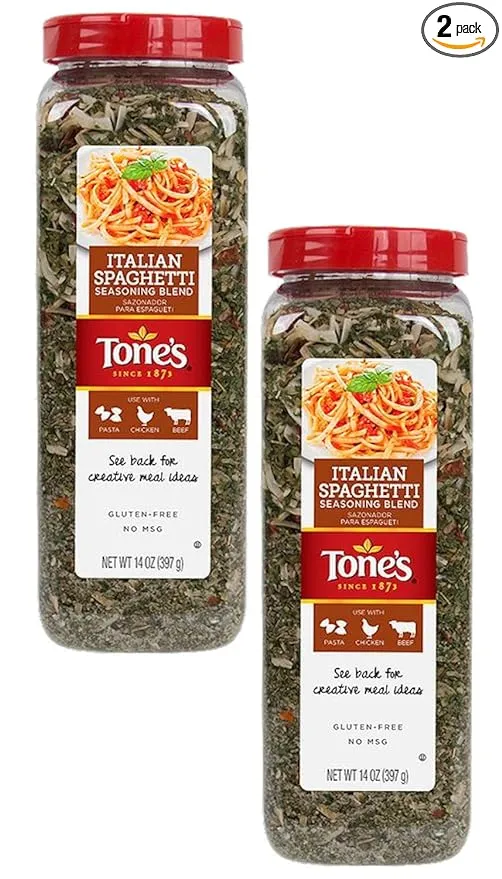Tone's Italian Spaghetti Seasoning Blend (14 Ounce) (Pack of 2)