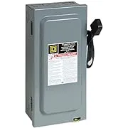 Square D - D322N 60-Amp 240-Volt Three-Pole Indoor General Duty Fusible Safety Switch with Neutral