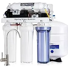 iSpring RCC7P Under Sink 5-Stage Reverse Osmosis Drinking Water Filtration System