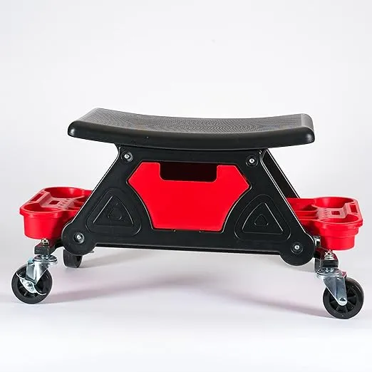 Rhino Bilt Creeper Detailing Seat Rolling Shop Stool w/Tool Storage Mechanic