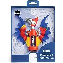 OTOTO Pinot Wine Bottle Opener - Parrot Wing Corkscrews for Gifts, Bottles Manual, Cool Gadgets with Wings, Bar accessories, Corkscrew