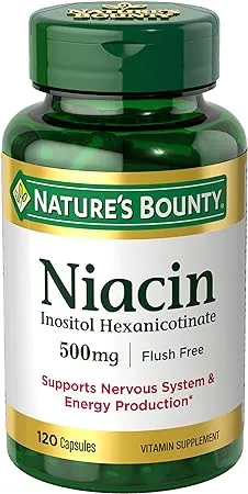 Nature's Bounty, Flush Free Niacin, 500 mg, 120 Capsules