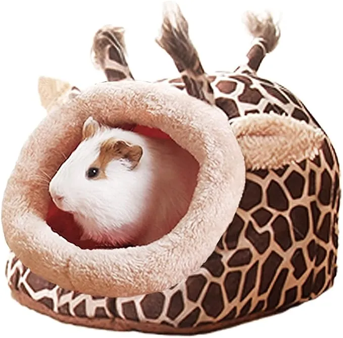 LEFTSTARER Guinea Pig Rat Bed and Hideout for Ferret Hedgehog Sleep and Hide, Hamster Small Pet Animals Supplies Toy Cage Accessories Nest（1-L）