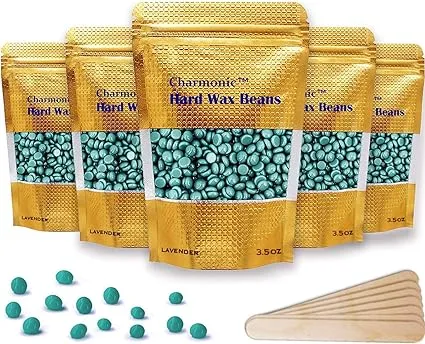 2.5 lb/1100g Wax Beads, Hard Wax Kit with 2 Wax Treatment Oils, Hard Wax Beads for Legs Underarm Face Bikini, and Brazilian Hair Remover, Women and Men Hair Removal Wax Beans Include 50 Waxing Sticks