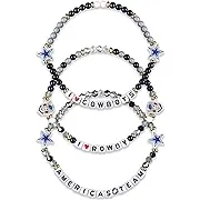 FOCO NFL Unisex-Adult NFL Team Logo Officially Licensed 3-Pack Beaded Friendship Bracelets