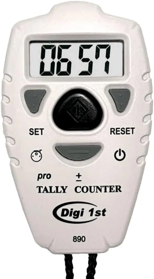 Digi 1st TC-890 Digital Tally Counter, Electronic Up Down Clicker Counter, Add/Subtract People Counter, Handheld Pitch Counter for Golf, Lap & Knitting