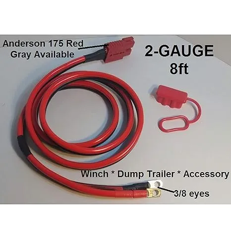 PolePalUSA 2-GAUGE-8FT Hi-Amp UNIVERSAL-QUICK-CONNECT-WIRING-KIT-WINCH-DUMP Trailer