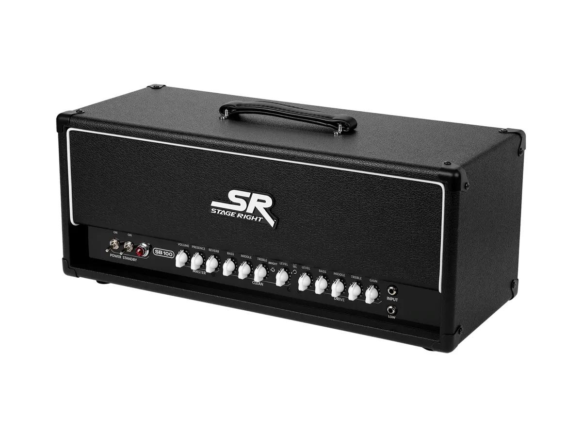 Stage Right by Monoprice SB100 100-Watt All Tube 2-Channel Guitar Amp Head with Reverb