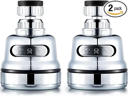 Mudder 2 Packs Movable Kitchen Tap Head Faucet Sprayer Water Spray 360