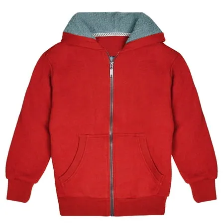 Boys Fleece Sherpa Hoodie Sweatshirts Kids Ultra Soft Full-Zip Jacket