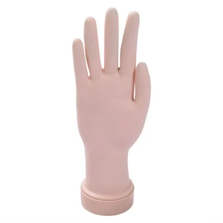 Fanvereka Nail Trainning Practice Hand Soft Flexible Mannequin Hand Nail Tool