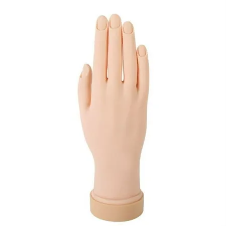 Pro Nail Practice Hand Model Flexible Movable Soft False Fake Hands for Nail Art Training Display Model Manicure Tool