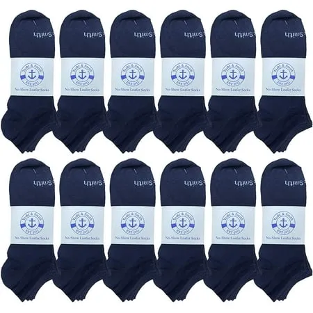 12 Pair BILLIONHATS Women s Low Cut Ankle Socks Thin Lightweight Breathable Wholesale Sport Bulk Socks Size 9-11 (12 PACK NAVY)