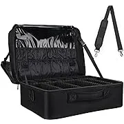 MONSTINA MONSITNA Extra Large Makeup Case Capacity Train Professional Artist Bag ...