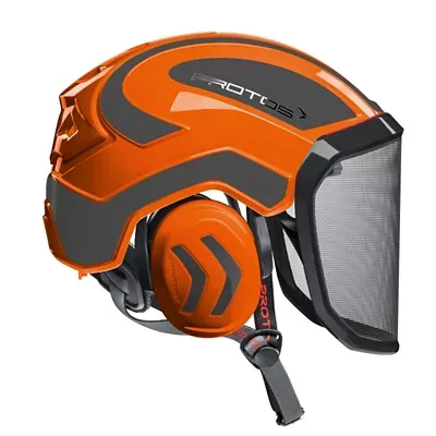 Pfanner Protos Integral Arborist Helmet (Orange & Grey)