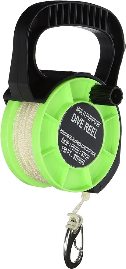Scuba Choice Scuba Diving Multi Purpose Dive Reel, 150', Green