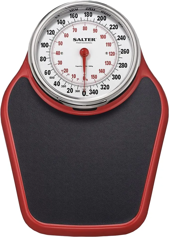 Salter Pro-Helix Professional Oversized Bathroom Scale with Black Vinyl Anti-...