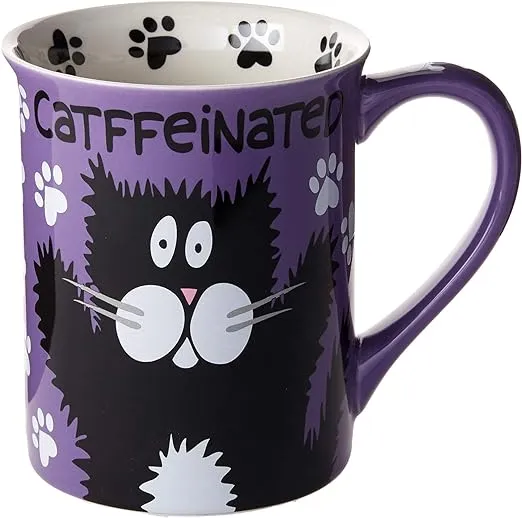 Our Name is Mud “Catffeine” Stoneware Mug, 16 oz.