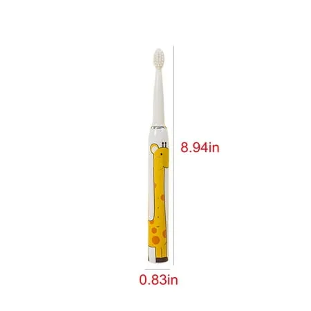 Rechargeable Kids Electric Toothbrush 3 Modes With Memory Fun & Easy Cleaning 19000 Strokes IPX7 Waterproof 2-Min Timer For Age 3+ 4 Soft Bristles