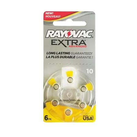 Rayovac Extra Hearing Aid Batteries, Size 10 (80 Total Batteries)