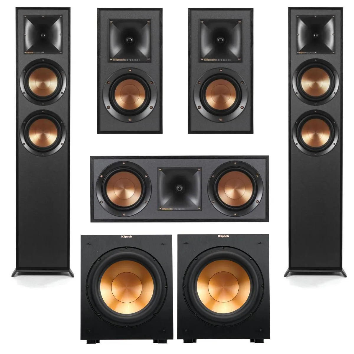 Klipsch Reference R-625FA 5.2 Home Theater Pack, Black