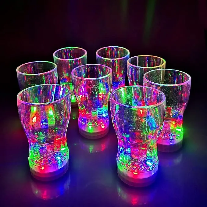 12 Pack Light up Cup,LED Light Up Toys Glow in The Dark Party Favor Supplies for Kids New Years Eve Party Supplies Party Toy Thanksgiving Holiday Birthday Gift Party Pack Replaceable Battery