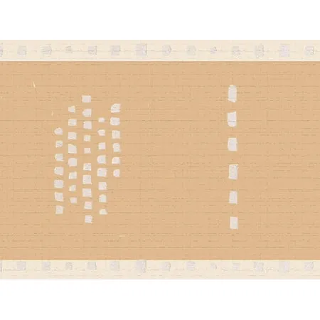 Dundee Deco s Peel and Stick Wallpaper Border - Abstract Tan White Dots Wall Border Retro Design 15 ft x 7 in Self Adhesive