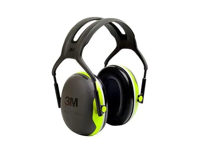 3M PELTOR X4 Earmuffs, 27 dB NRR, Fluorescent Yellow-Green X4A