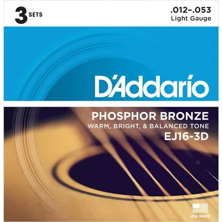 D Addario EJ16 Phosphor Bronze Acoustic Guitar Strings