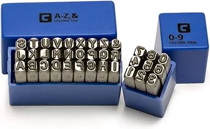 Professional 3/16 in Letter and Number Stamp Set, 36 pcs