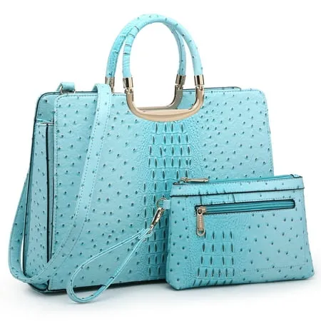 Womens Handbag Top Handle Shoulder Bag Tote Satchel Purse Work Bag with Matching Wallet