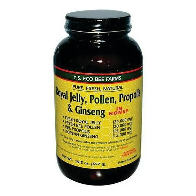 YS Royal Jelly, Pollen, Propolis & Ginseng in Honey (19.5 Fl. Oz Liquid)