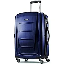 Samsonite Winfield 2 Hardside Luggage with Spinner Wheels, Navy, Checked-Medium 24-InchSamsonite Winfield 2 Hardside Luggage with Spinner Wheel…