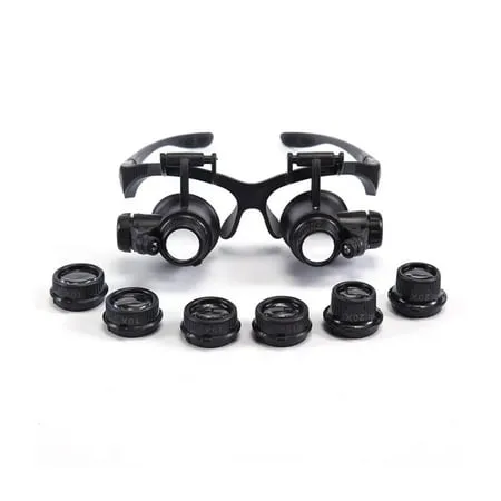 Mexi Handheld 10x Magnifier Loupe Optical Glass Magnifying Glass with Light Scale ...