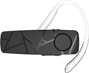 TELLUR VOX 55 Bluetooth Headset, Handsfree Earpiece, BT v5.2, Multipoint Two Simultaneous Connected Devices, 360° Hook for Right or Left Ear, iPhone and Android