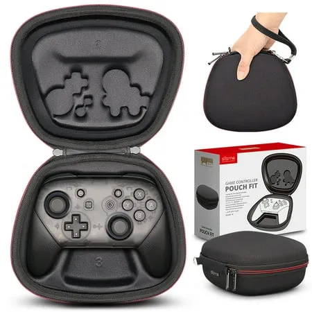 sisma Switch Controller Case Compatible with Official Nintendo Switch Pro Controller Game Controller Holder Home Safekeeping Protective Cover Travel Storage Case Carrying Bag Black