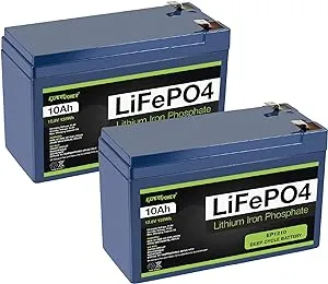 ExpertPower 12V 10Ah LiFePO4 Deep Cycle Rechargeable Battery