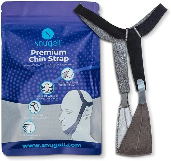 Snugell® Premium Chin Strap | Improves CPAP Therapy | Reduces Snoring | Prevents Mouth from Opening While Sleeping | Lightweight Ergonomic Design | Adjustable Strap for Optimal Fit