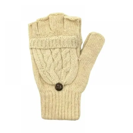 Loritta Winter Gloves Warm Knit Flip Fingerless Gloves Mittens for Women