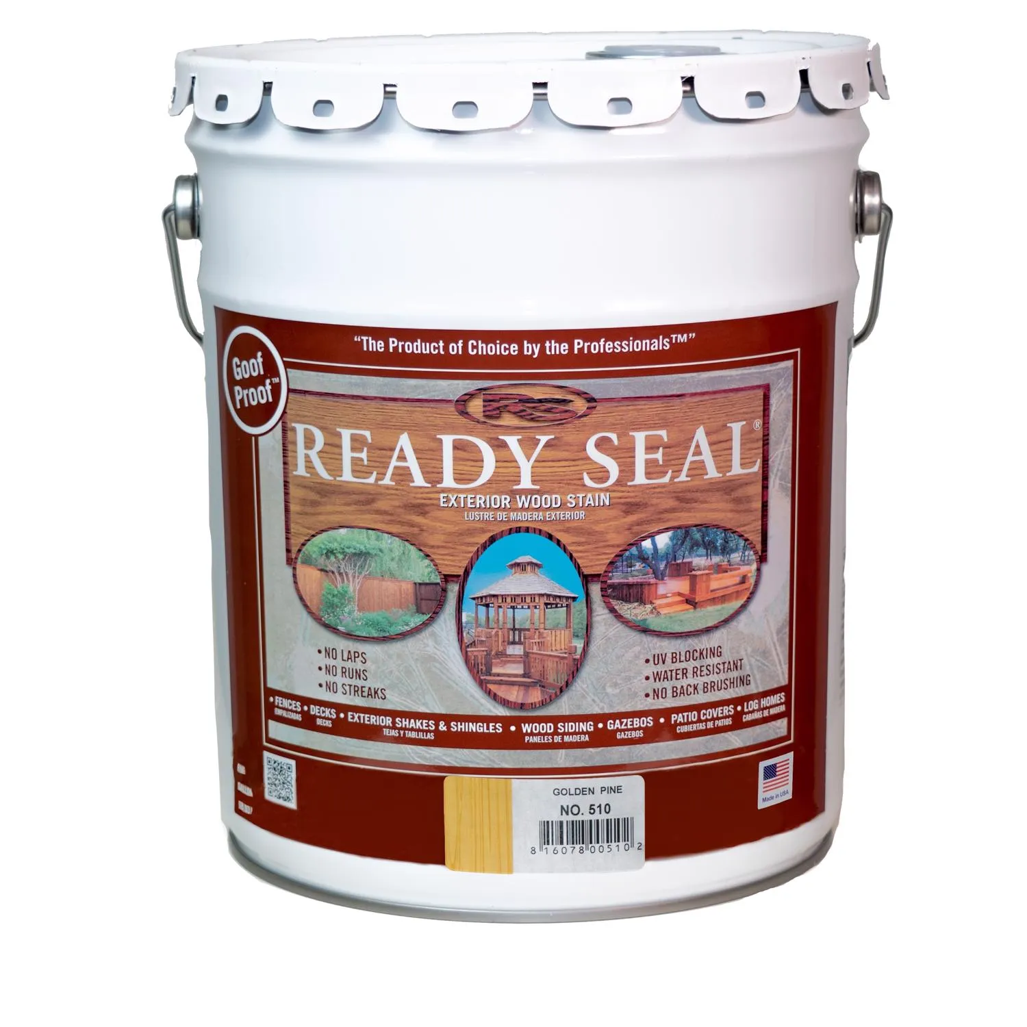 Ready Seal 525 Exterior Stain and Sealer for Wood, 5-Gallon, Dark Walnut