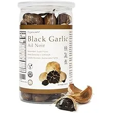 Orgnisulmte Canada Black Garlic Fermented for 90 Days 100% Natural Multi Clove Garlic Hand Selected in CANADA,Ready to Eat 8 oz