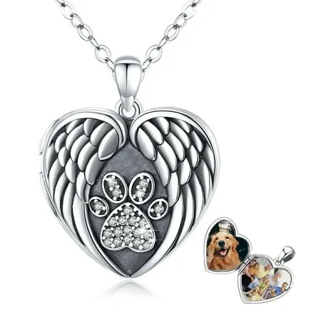 Dorunmo 925 Sterling Silver Heart Locket Necklace That Holds Pictures Photo Locket Necklace