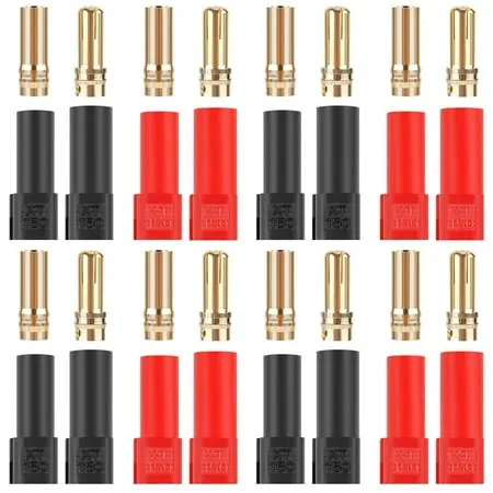 8pcs XT150 Connector Adapter Set Female Male Plug 6mm Gold Banana Bullet for RC Car Drone FPV Racing Lipo Battery ESC Motor