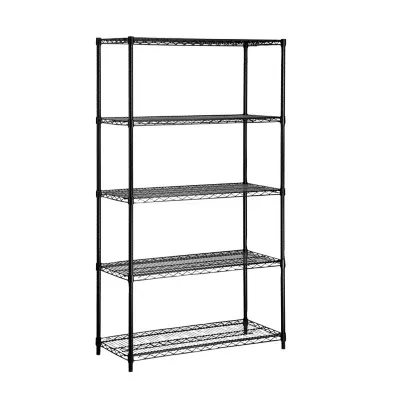 Honey-Can-Do 5-Tier Heavy-Duty Adjustable Shelving Unit - Black