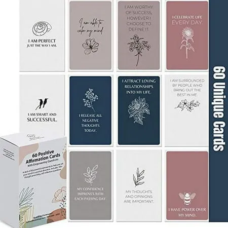 Dessie Affirmation Cards For Women With Thought-provoking Questions. 60 Unique Earth Tone Affirmations Cards With 100+ Empowering Questions.