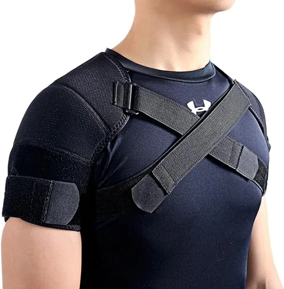 Kuangmi Double Shoulder Support Brace Strap Wrap Neoprene Protector (XXX-Large)Kuangmi Double Shoulder Support Brace Strap Wrap Neoprene Protector (XXX-Large)