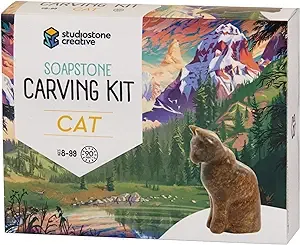 Studiostone: Cat Soapstone Carving Kit